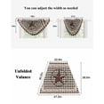 thumbnail image 6 of Waterfall Valances for Windows, Farm Plaid Kitchen Sheer Valance Curtains, West Texas Star Rustic Farmhouse Black Brown Rod Pocket Elegant Swag Valances for Living Room Bedroom, 47.2"x38.5", 1 Panel, 6 of 8