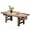 Retro Gray, variant on 70.9" Farmhouse Dining Table, 6-8 Person Large Wood Kitchen Table with X-Base
