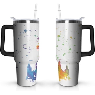 URZOP 26oz Stainless Steel Tumbler With Flip Straw & Handle - Double Wall Vacuum Insulated, Leakproof