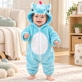 thumbnail image 5 of Baby Boys Long Sleeve Hooded Jumpsuit Dinosaur Animal Warm Clothes Halloween Party Clothes Halloween for Kids Girls Size 1-12 Months, 5 of 9