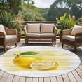 thumbnail image 4 of Round Rug 6Ft Washable Non-Slip, Lemon Circle Area Rugs for Living Room Bedroom, Yellow Summer Botanical Watercolor Wooden Indoor Floor Mats Carpet Runner for Home Decor Aesthetic, 4 of 8