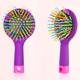 thumbnail image 6 of Bluelans Comb Rainbow Comb Volume Brush Candy Tone Magic Hairbrush with Mirror for Hair Beauty, 6 of 6
