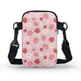 thumbnail image 2 of XYZCANDO Daisy Strawberry Cross Body Phone Purse for Womens Flower Small Messenger Handbag with Adjustable Shoulder Strap Casual Cellphone Case Over Shoulder Wallet for Travel Shop Work, 2 of 7