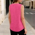 thumbnail image 4 of Vmvidoty Tank Tops for Women Flowy Deep V Neck Women Shirts Loose Fit Summer Sleeveless Tops Hot Pink M, 4 of 9