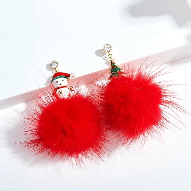 Puntoco Pendientes Navideños Rojos,Decoración Hogareña