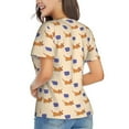 thumbnail image 3 of Vsdgher Dachshund Women Shirts V Neck Short Sleeve Tops T-Shirt Basic Tees, S to 3XLMedium, 3 of 5