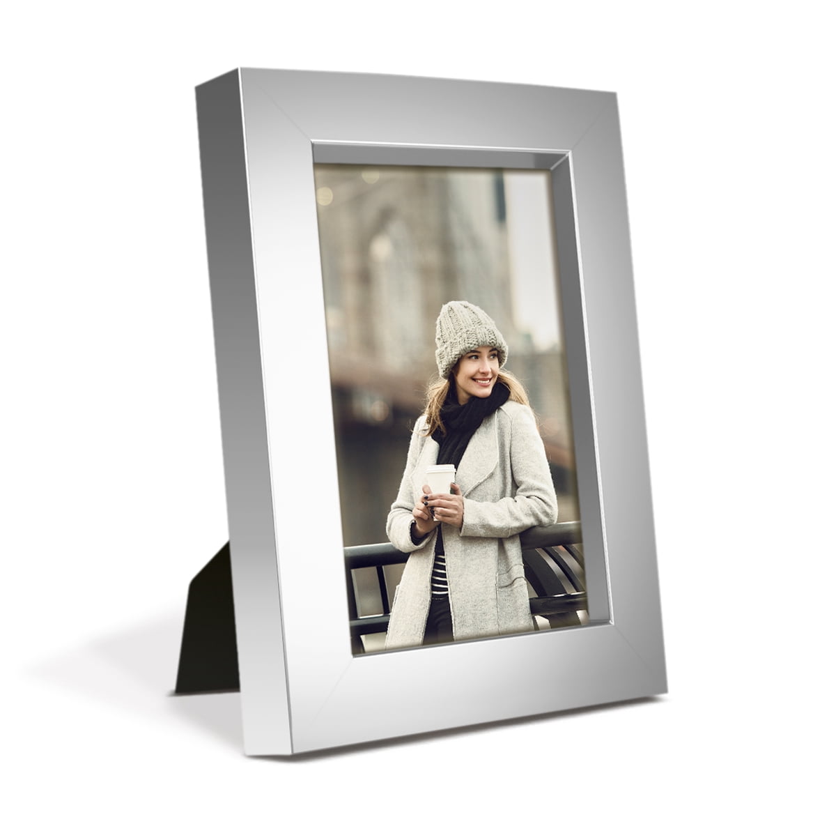 3.5x5 Solid Wood Picture Frame - Silver