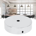 thumbnail image 3 of Aluminum Round Shape Ceiling Light Lamp Base Bulb Holder DIY Light AccessoriesSilver, 3 of 10