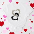thumbnail image 2 of BLVB T-Shirts de la Saint-Valentin pour Femmes Cœur Mignon T-Shirts Graphiques Décontractés Col Rond Manches Courtes Hauts Cadeaux Tee pour Elle, 2 of 7