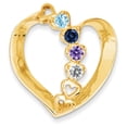 thumbnail image 2 of Finest GoldXMP4-4 14K Yellow Gold Polished 4-Stone Mothers Heart Slide Mounting Pendant, 2 of 3