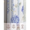 thumbnail image 3 of Purple Hydrangea Sheer Curtains for Living Room Bedroom Stripe Vintage Floral Sheer Curtains 84 Inch Long 2 Panels Set Light Filtering Curtain Window Treatments Drapes for Dining Room, 3 of 6