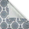 thumbnail image 4 of Ambesonne Damask Valance Pack of 2, Abstract Medallion Vintage, 42"X12", Dark Petrol Blue White, 4 of 5