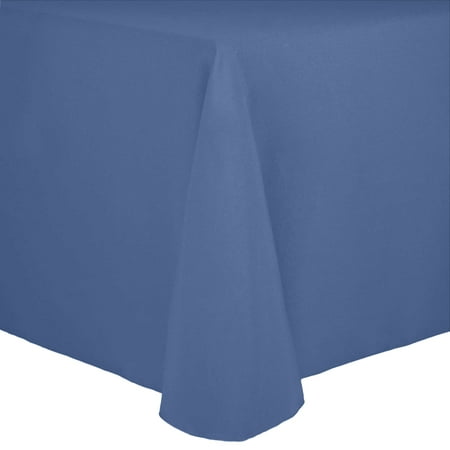 

Ultimate Textile (5 Pack) Cotton-feel 108 x 156-Inch Rectangular Tablecloth - for Wedding and Banquet Hotel or Home Fine Dining use Periwinkle Blue
