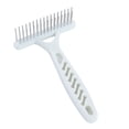 thumbnail image 2 of Pet White Double Comb Stainless Steel Rake Knotted Comb Dog Needle Comb Comb Grooming and Depilating Comb, 2 of 7