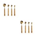 thumbnail image 1 of Injueey Stainless Steel Measuring Cups Spoons Set Measuring Handle Wood 2piezas Oro Cuchara medidora, 1 of 1