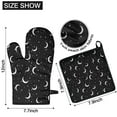 thumbnail image 6 of Black Moon Star Pattern Kitchen Oven Mitt and Pot Holder Sets 2 Pcs for Baking, Cooking and Grilling, Heat Resistant Up To 392 °F, 6 of 7