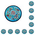 thumbnail image 3 of Cateissary Posavasos para bebidas, alfombrilla para taza de té Vintage, cojín para botella, almohadilla bordada, almohadillas aislantes, amigos, Cielo azul 10piezas, 3 of 6