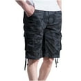 thumbnail image 2 of Xysaqa Men's Multi-Pockets Cargo Shorts, Mens Cotton Relaxed Fitted Cargo Work Shorts Camouflage Outdoor Shorts Summer Casaual S-3XL, 2 of 7