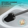 thumbnail image 4 of Toilet Brush and Holder, 2 Pack Toilet Bowl Brush and Holder with Long Handle, Plastic Holder Easy to Hide, Drip-Proof, Easy to Assemble, Deep Cleaning, Black,-1, 4 of 7