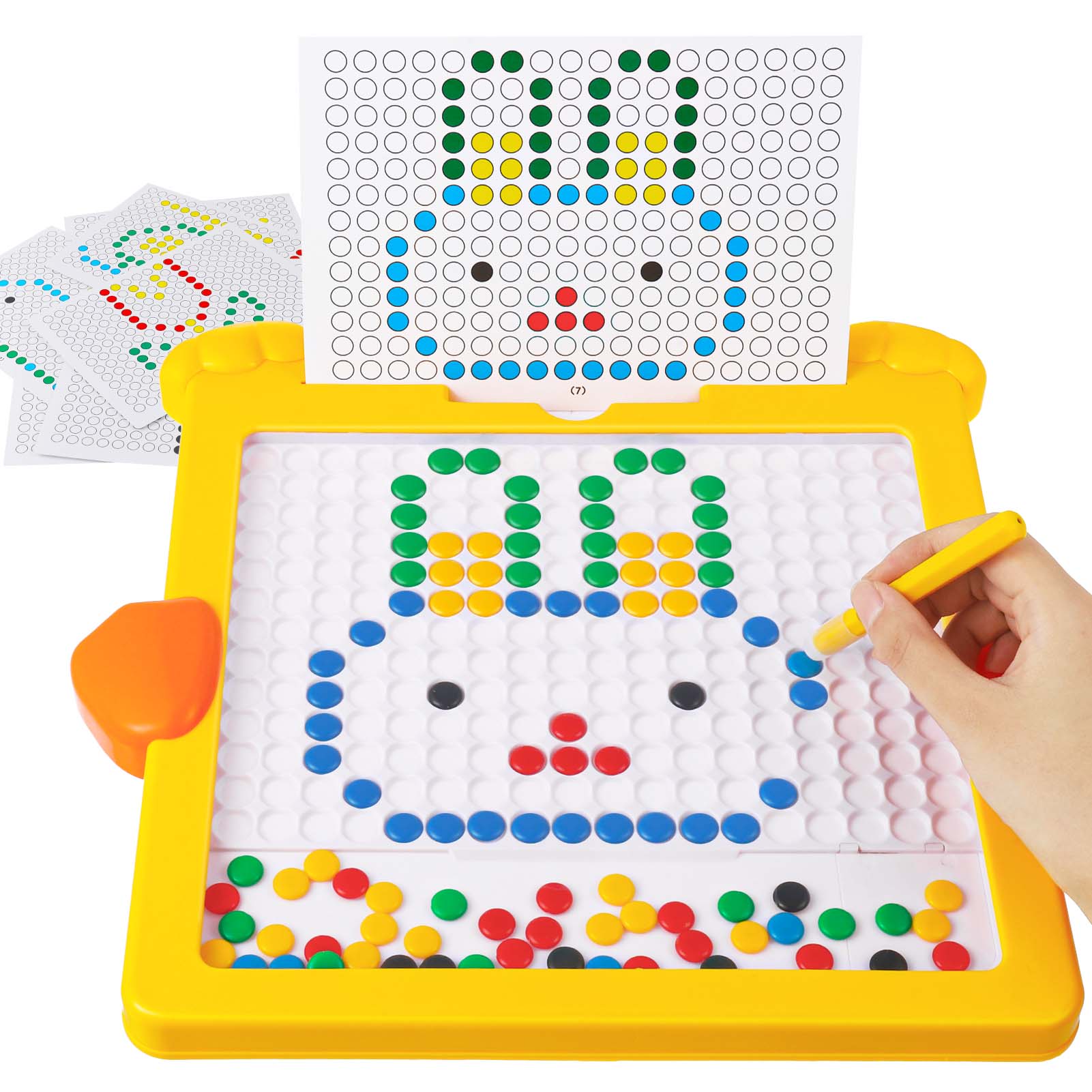 Prdigy Dot Board for Kids, Doublesided Card with 20 Patterns