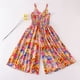 thumbnail image 3 of Odeerbi 7-18 Años Niñas Verano Floral Rompers Algodón Pierna Ancha Jumpsuit Primavera Seda Francés Vacaciones Estilo Tirantes Pantalones, 3 of 3