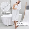 thumbnail image 6 of Jessy Home 4 Pack Large Bath Towel Set 600 GSM Ultra Soft Oversized White Towel Set 35"x70" Extra Large Bath Sheets, 6 of 8