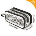 thumbnail image 3 of ALAZA Hand Drawn Sloth Sleeps Pencil Case Bag 3 Compartment Pen Pouch Large Storage Holder Box Organizer, 3 of 8