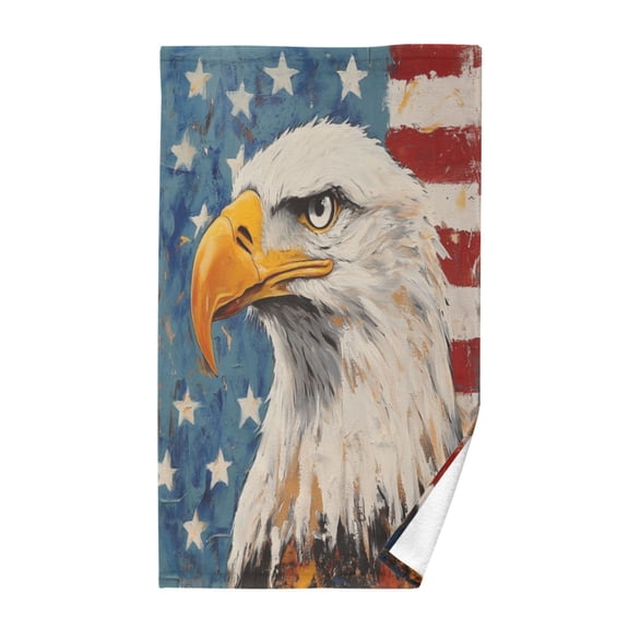 Pure Cotton Face Towel 16x28 Inches Hand Towel Bath Towel Hand Bath Towels Soft Good Water Absorption for Washing Face Wiping Face Eagle Pattern
