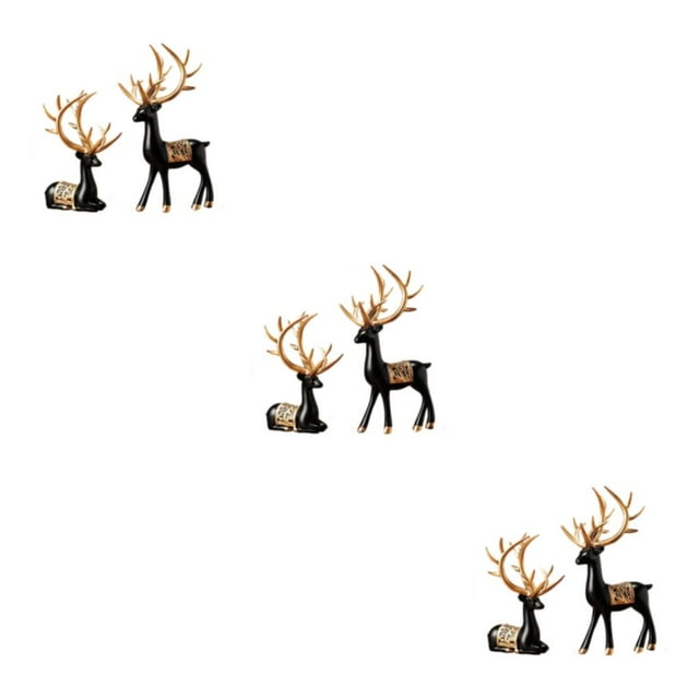 kurtrusly Decoration Living Suitable For Any Occasion Stylish Home Accents Add Charm Black+Gold 3Set