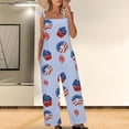 thumbnail image 1 of Fankiway Women Ladies Printed Summer Sleeveless Backless Loose Long Playsuits Rompers Jumpsuit Pants for Women Plus Size Clearance Womens Pants Clearance, 1 of 5