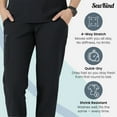 thumbnail image 2 of Sewkind Women’s Scrub Set Black 2XL V-Neck Scrub Top and Jogger Pants 6 Pockets 100% Polyester Modern Fit, 2 of 6