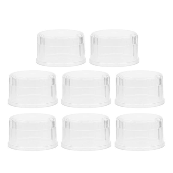 Masteelf 8PCS Shaker Bottle Replacement Lids Plastic Round Caps Splash Proof Cocktail Shaker Cover for Milk Tea Juice Cups Jar Drink Mixing Accessories