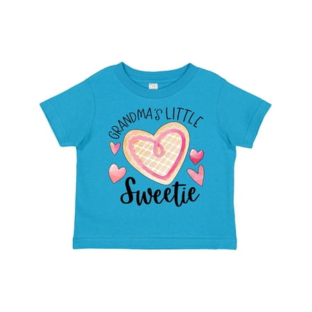 

Inktastic Grandma s Little Sweetie with Pink Heart Cookie Gift Toddler Boy or Toddler Girl T-Shirt