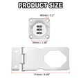 thumbnail image 2 of Uxcell Double Hole Cabinet Combination Lock  Door Lock Cabinet Password Hasp Locks with 3 Digit Password Silver, 2 of 6