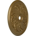 thumbnail image 3 of 42 1/8"OD x 1 7/8"P Sellek Ceiling Medallion (Fits Canopies up to 9"), Hand-Painted Pale Gold, 3 of 7