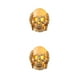 thumbnail image 2 of Advancent Decoración de fiesta blanca debe tener luces de calavera brillantes de Halloween exquisita decoración de fiesta de resina no escuchar no escuchar con lámpara 2Conjunto, 2 of 6