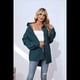 thumbnail image 4 of Camisas de con Botones para Mujer, Elegantes, Informales, de Larga, Holgadas, con Bolsillo, Azul Pavo Real, Talla L, 4 of 10