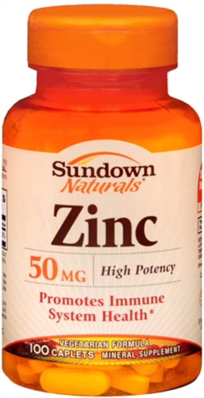 Sundown Zinc 50 mg Caplets 100 Caplets (Pack of 2)