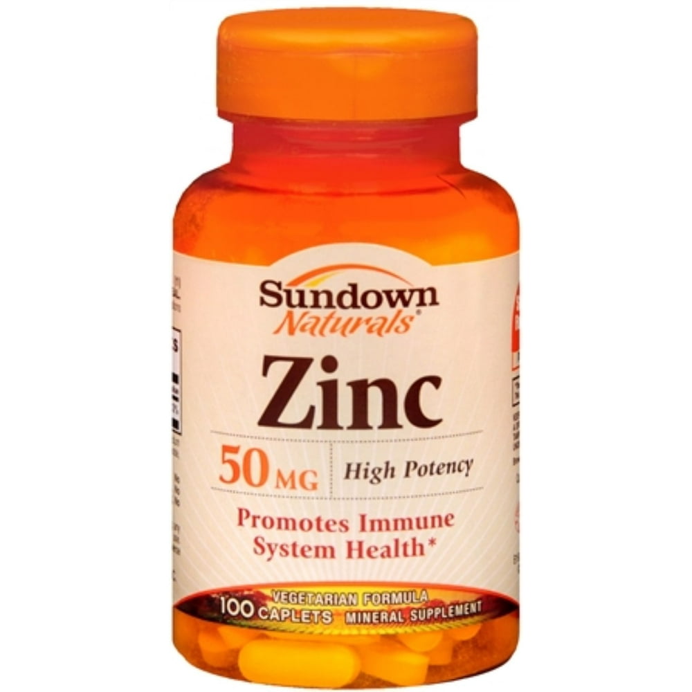 Sundown Zinc 50 mg Caplets 100 Caplets (Pack of 2)