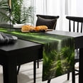 thumbnail image 4 of Green Trees Cotton Linen Table Runner 13 x 90 inch Forest Art Decor Spring Summer Nature Leaf Non-slip Rectangular Dining Table Decor for Wedding Party Holiday Dinner, 4 of 8