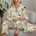thumbnail image 6 of Balery pirate with sailing Pattern Pajama Sets for Women Long Sleeve 2 Piece Sleepwear Loungewear Sets Soft PJ's with Pockets Long Sleeve Comfy Pj Sets-Small, 6 of 7