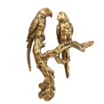 thumbnail image 1 of HomeRoots 401320 Antiqued Gold Parrots Sculpture, 1 of 1