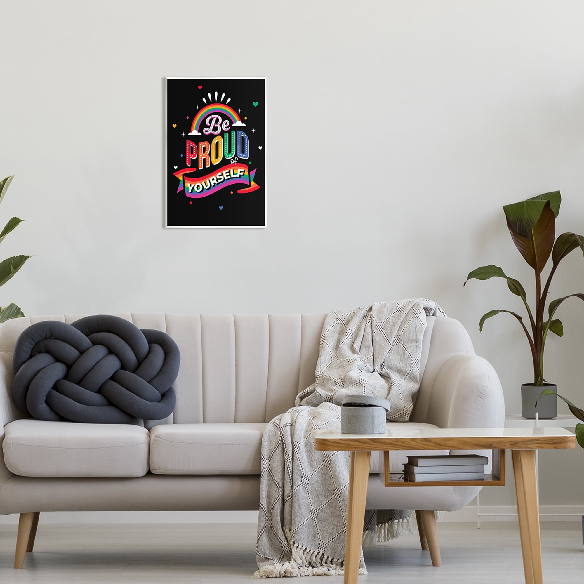 Stupell Industries Be Proud Of Yourself LGBTQ Phrase Holiday Painting Unframed Art Print Wall Art