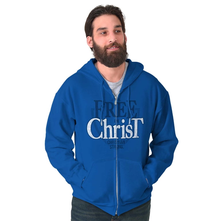christian zippered hoodie
