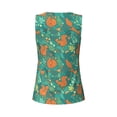 thumbnail image 5 of Xecao Fall Forest Squirrel print women's scoop neck, loose-fit workout tank tops for the gym., 5 of 9