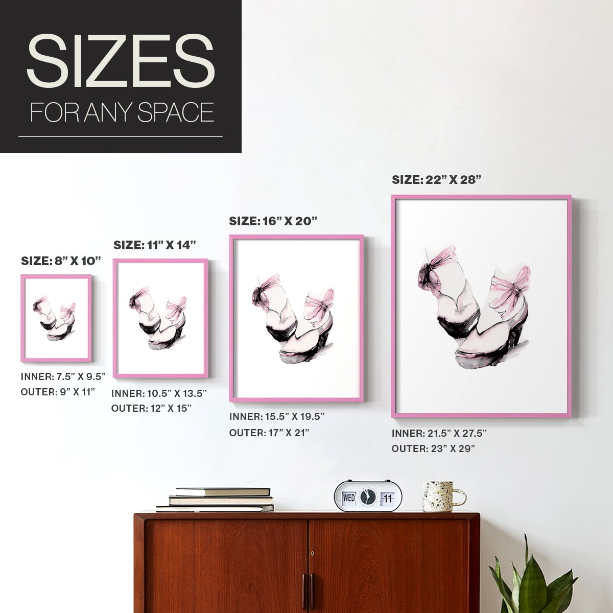 Ballet Platform in Paper Solid Wood 8 x 10 Framed Print