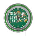 thumbnail image 2 of Trademark MIA1400-SMOKE University of Miami Chrome Double Rung Neon Clock - Smoke, 2 of 5