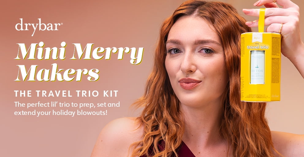Drybar The Travel Trio Kit, Hair Spray Hair Care Holiday Gift Set
