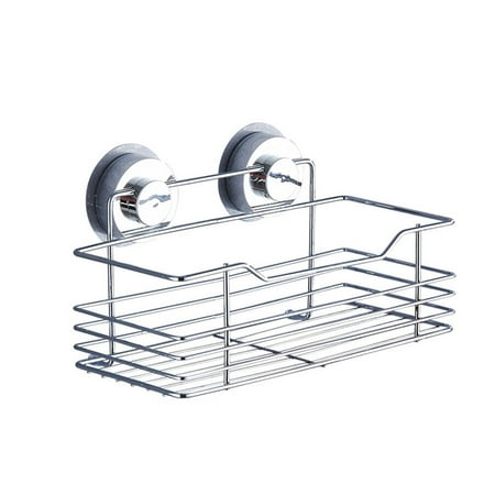 

1Pc Suction Cup Type Storage Rack Punch-free Traceless Stainless Steel Organizer Storage Holder for Home Kitchen Bathroom