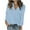Light Blue, variant on Womens Button Down Shirts Casual Long Sleeve Cotton Dressy Shirt Oversized Boyfriend Solid Tunic Tops with Pockets